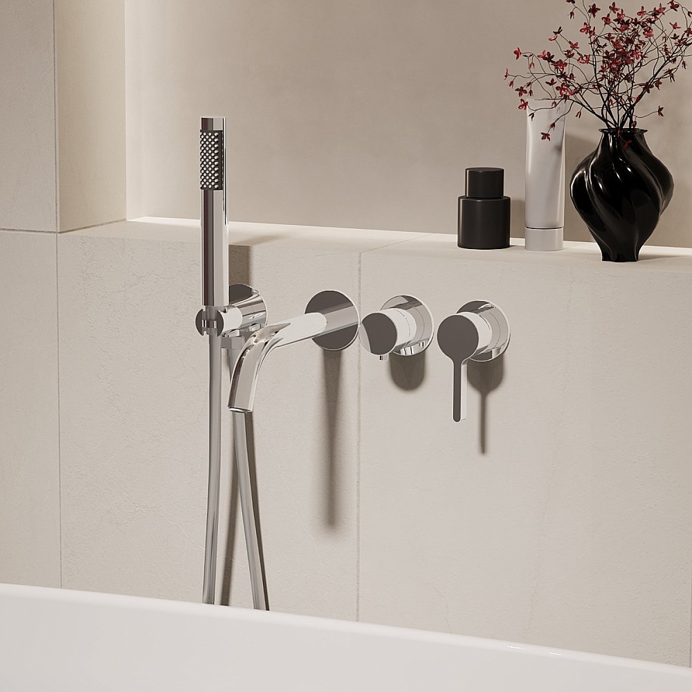 Смеситель для ванны Vincea Villa VTFW-1VL1CH хром купить в интернет-магазине сантехники Sanbest