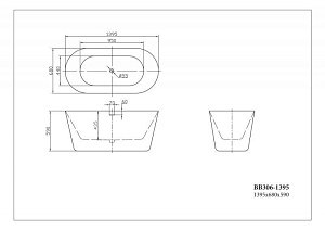 Акриловая ванна BelBagno BB306 140х68 купить в интернет-магазине Sanbest