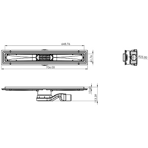 Душевой лоток Timo Basic BLSG-65 S50R купить в интернет-магазине Sanbest