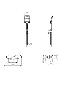 Смеситель для душа с термостатом WONZON & WOGHAND Twist WW-B2025-A-MW белый матовый купить в интернет-магазине сантехники Sanbest