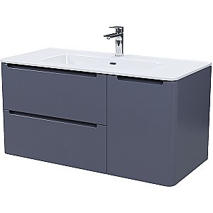 Тумба с раковиной Iddis Edifice 100 EDI10D0i95K темно-серая для ванной в интернет-магазине Sanbest