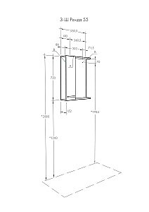 Зеркальный шкаф Акватон Ронда 55 дуб сомерсет купить в интернет-магазине сантехники Sanbest