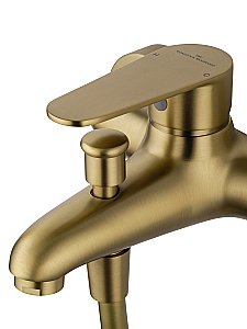 Смеситель для ванны с душем WONZON & WOGHAND ALFA WW-AE3204-BG брашированное золото купить в интернет-магазине сантехники Sanbest