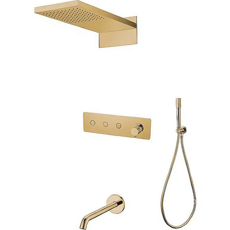 Душевая система Boheme Fusion 130-2-G золото купить в интернет-магазине сантехники Sanbest