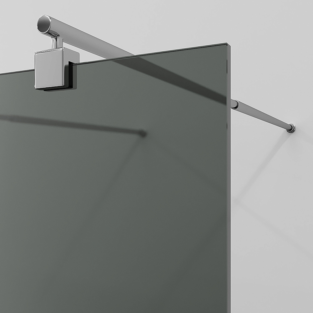 Душевое ограждение WasserKRAFT Vechte 60W46-TG 110 фиксатор серебристый/стекло тонированное купить в интернет-магазине Sanbest
