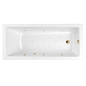 Ванна с гидромассажем WhiteCross WAVE RELAX 160x80 белая/золото купить в интернет-магазине Sanbest