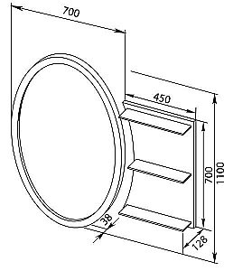 Панель с полками Aquanet Опера 115 белая купить в интернет-магазине сантехники Sanbest