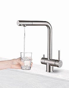 Смеситель для кухни Paulmark Skalen Sk213020-BS брашированная  сталь купить в интернет-магазине сантехники Sanbest