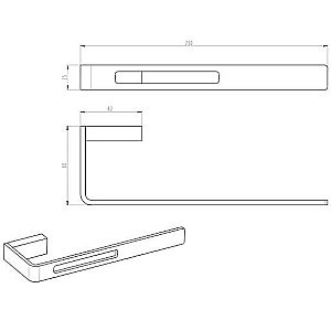 Полотенцедержатель Boheme Q 10945-CR-B черный/хром купить в интернет-магазине сантехники Sanbest