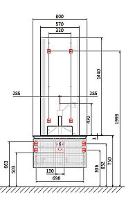 Тумба с раковиной Jorno Strong 80 антрацит для ванной в интернет-магазине Sanbest