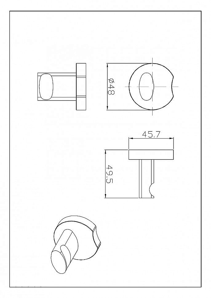 Крючок CeramaLux Loft 53901 хром купить в интернет-магазине сантехники Sanbest