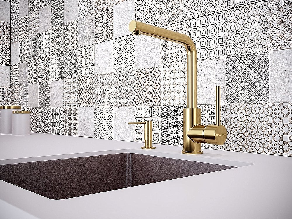 Дозатор жидкого мыла Paulmark Decus D004-G купить в интернет-магазине сантехники Sanbest