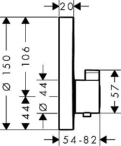 Термостат для душа Hansgrohe ShowerSelect S 15744000 купить в интернет-магазине сантехники Sanbest