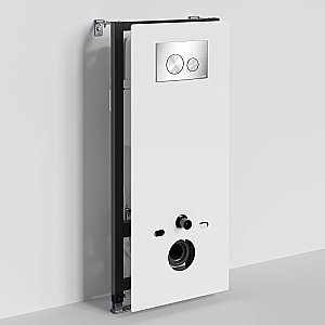 Инсталляция для унитаза WasserKraft Abens 20TLT.010.ME.WH.BN02 белая панель/кнопка никель купить в интернет-магазине сантехники Sanbest