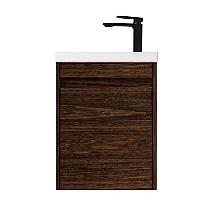 Тумба с раковиной Art&Max Family-M-400-1D-SO-BO/AM-LAV-400-MR-Mini Дуб бурбон для ванной в интернет-магазине Sanbest