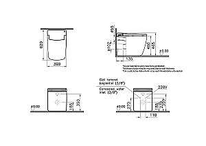 Унитаз Vitra V-CARE 7232B403-6217 безободковый, с крышкой микролифт, белый купить в интернет-магазине Sanbest