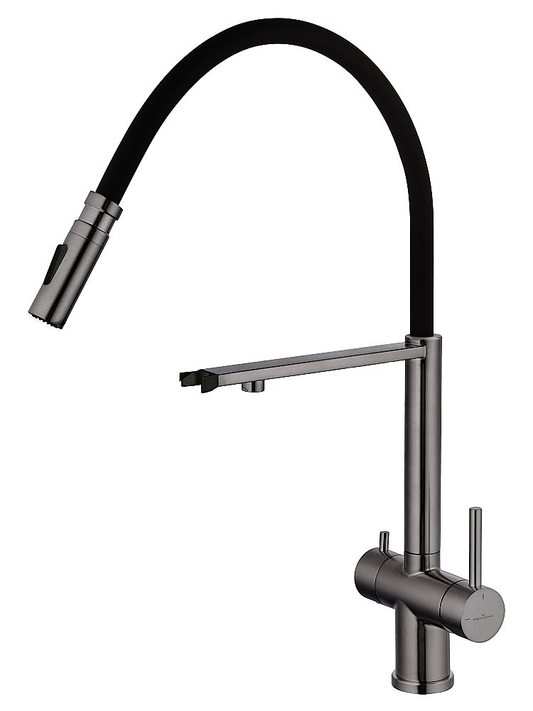 Смеситель для кухни WONZON & WOGHAND WW-88458009-BGM темный графит купить в интернет-магазине сантехники Sanbest