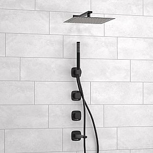 Душевая система WasserKRAFT Nuthe 9100 SET2850 черный Soft-touch матовый купить в интернет-магазине сантехники Sanbest
