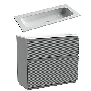 Тумба с раковиной Sancos FOLK Floor FL100FES/CN7013wx 100 Ergraut soft для ванной в интернет-магазине Sanbest
