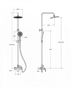 Душевая система BelBagno MARINO-DOCM-CRM хром купить в интернет-магазине сантехники Sanbest
