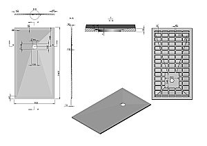 Душевой поддон Vincea VST-4SR9016A 160x90 антрацит купить в интернет-магазине Sanbest
