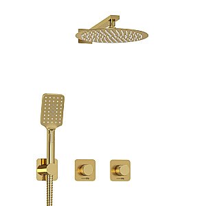 Душевая система WasserKRAFT Schunter 8200 SET2836 золото матовое купить в интернет-магазине сантехники Sanbest