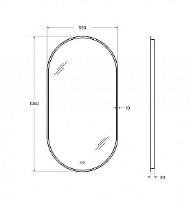 Зеркало с функцией памяти Cezares CZR-SPC-ELS-550-1050-RGB-TCH в ванную от интернет-магазине сантехники Sanbest