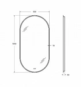 Зеркало с функцией памяти Cezares CZR-SPC-ELS-550-1050-RGB-TCH в ванную от интернет-магазине сантехники Sanbest