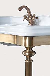 Консоль с раковиной Tiffany World Bristol TWBR874 105 бронза с 1 отверстием для ванной в интернет-магазине сантехники Sanbest