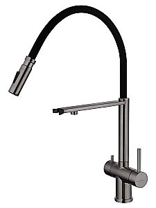 Смеситель для кухни WONZON & WOGHAND WW-88458009-BGM темный графит купить в интернет-магазине сантехники Sanbest