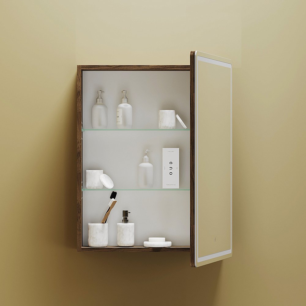 Зеркальный шкаф Sancos Mirror MI60ECH дуб чарльстон купить в интернет-магазине сантехники Sanbest