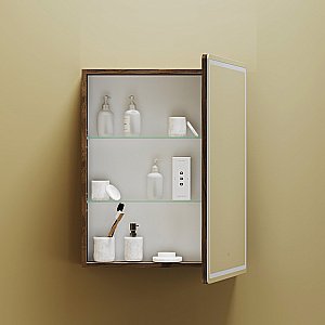 Зеркальный шкаф Sancos Mirror MI60ECH дуб чарльстон купить в интернет-магазине сантехники Sanbest