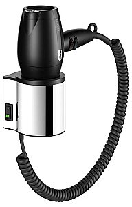 Фен с держателем KEUCO PLAN 14995010037 хром/тёмно-серый купить в интернет-магазине сантехники Sanbest