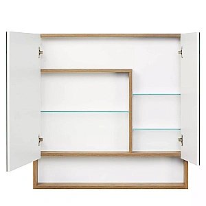 Зеркальный шкаф Акватон Сканди 90 белый/дуб верона купить в интернет-магазине сантехники Sanbest