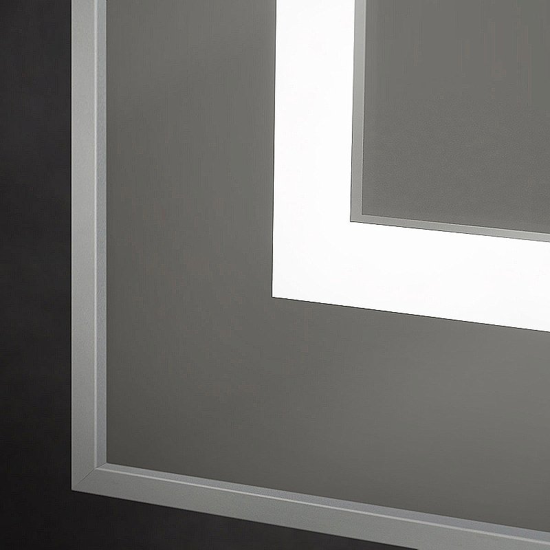 Зеркало BelBagno Kraft SPC-KRAFT-900-800-SENS-AL сатин в ванную от интернет-магазине сантехники Sanbest