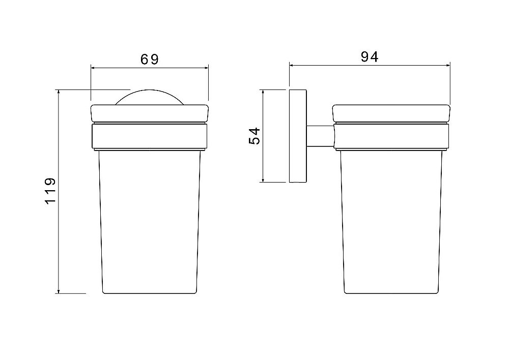 Стакан Aquatek Европа AQ4104MB черный матовый купить в интернет-магазине сантехники Sanbest