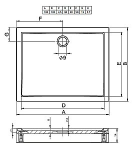 Душевой поддон Riho Davos 261 100x100 D002011005 белый купить в интернет-магазине Sanbest