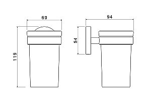 Стакан Aquatek Европа AQ4104MB черный матовый купить в интернет-магазине сантехники Sanbest