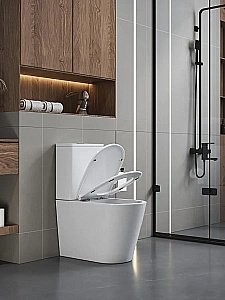 Унитаз напольный CeruttiSpa Piera Tornado 10560 белый, безободковый, с крышкой микролифт, слив-торнадо купить в интернет-магазине Sanbest