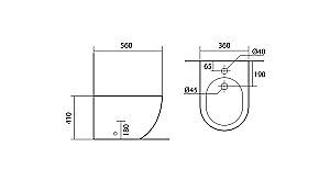 Биде Aquatek Европа AQ1017-00 белое купить в интернет-магазине Sanbest