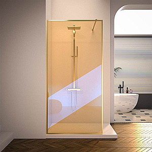 Душевое ограждение Veconi Korato KR81GС-120-09-C4 120 хамелеон/профиль брашированное золото купить в интернет-магазине Sanbest