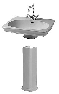 Раковина с пьедесталом Artceram Civitas 68 CIL001 34 00+CIC001 34 00 68 серая купить в интернет-магазине Sanbest