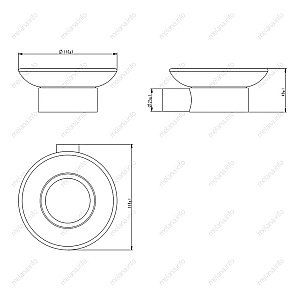 Мыльница Melana MLN-865010-1 сатин/хром купить в интернет-магазине сантехники Sanbest