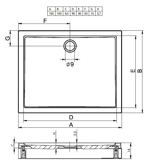 Душевой поддон Riho Davos 261 100x100 D002011005 белый купить в интернет-магазине Sanbest