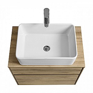 Тумба со столешницей Акватон Либерти 60 дуб эльвезия для ванной в интернет-магазине Sanbest