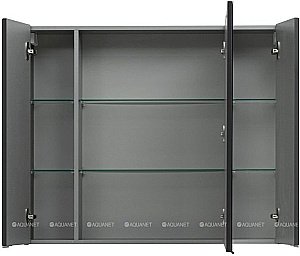 Зеркальный шкаф Aquanet Алвита 100 серый антрацит купить в интернет-магазине сантехники Sanbest