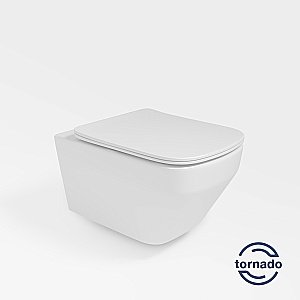 Унитаз подвесной Vincea Edge VT1-38T белый, с крышкой микролифт, безободковый, слив-торнадо купить в интернет-магазине Sanbest