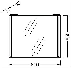 Зеркало с подсветкой Jacob Delafon REVE EB582-NF 80 в ванную от интернет-магазине сантехники Sanbest