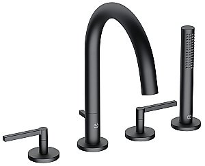 Смеситель для ванны KLUDI NOVA FONTE PURISTIC 204253915 черный матовый купить в интернет-магазине сантехники Sanbest