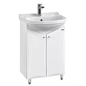 Тумба с раковиной Акватон Джимми 57 У белая для ванной в интернет-магазине Sanbest